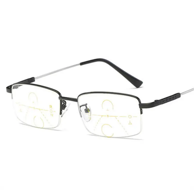 Titanium Progressive Multifocal Eyeglasses Men Transition Reading Glasses Men Half Frame Near Far sight Prescription Glasses
Titanium Progressive Multifocal Eyeglasses Men Transition Reading Glasses Men Half Frame Near Far sight Prescription Glasses