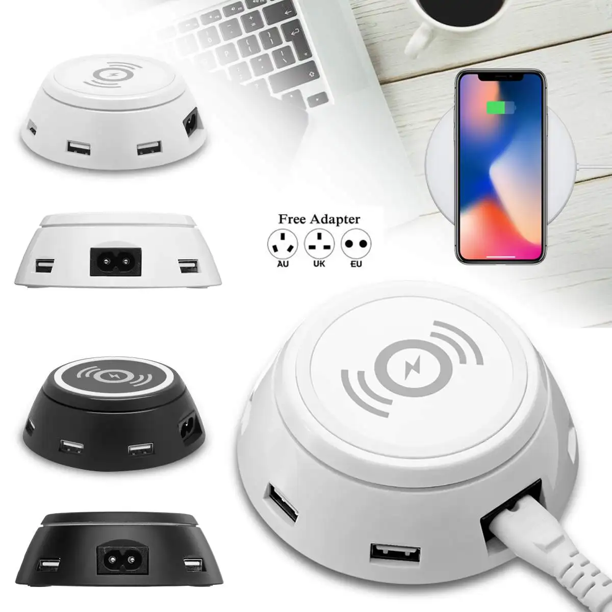 20W 110V-220V 6 USB Ports Qi Fast Wireless Charger Station Mobile Phone Charger Charging Pad For iPhone 8P X XR for Samsung
20W 110V-220V 6 USB Ports Qi Fast Wireless Charger Station Mobile Phone Charger Charging Pad For iPhone 8P X XR for Samsung