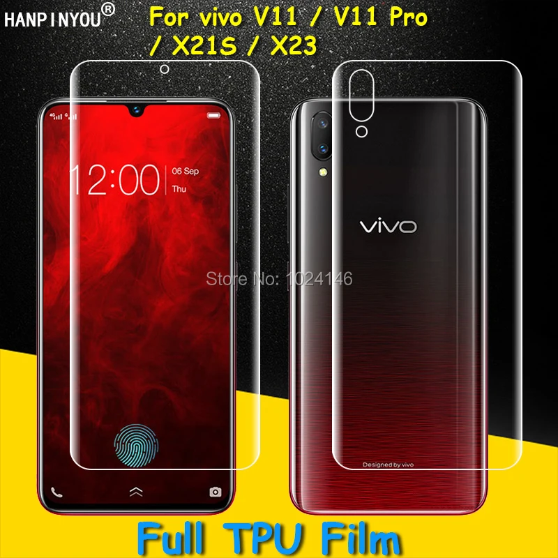Front / Back Full Coverage Clear Soft TPU Film Screen Protector For vivo V11 Pro X21s X23 6.41" (Not Tempered Glass)
Front / Back Full Coverage Clear Soft TPU Film Screen Protector For vivo V11 Pro X21s X23 6.41" (Not Tempered Glass)