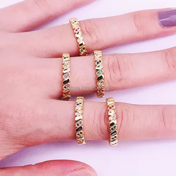10Pcs High Quanlity Copper colorful cubic zirconia Latest Gold Finger Ring For Women Jewelry
10Pcs High Quanlity Copper colorful cubic zirconia Latest Gold Finger Ring For Women Jewelry