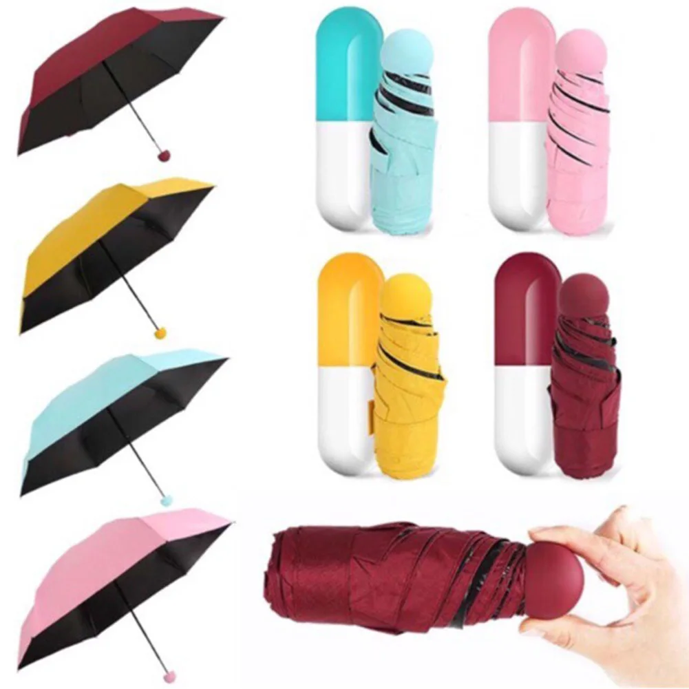 Durable Girls Five-folding Dual-purpose Lightweight Windproof Mini Pocket Sunshade Anti-UV Capsule Umbrella Rain Womens #0112
Durable Girls Five-folding Dual-purpose Lightweight Windproof Mini Pocket Sunshade Anti-UV Capsule Umbrella Rain Womens #0112
