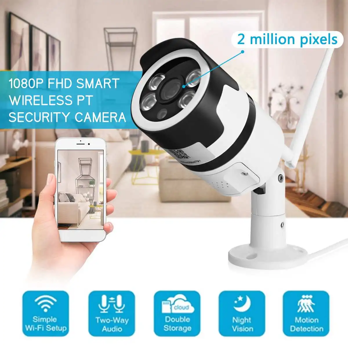Full HD 1080P Waterproof WiFi IP Camera Surveillance Outdoor Camera Security Night Vision Cloud Storage CCTV Camera
Full HD 1080P Waterproof WiFi IP Camera Surveillance Outdoor Camera Security Night Vision Cloud Storage CCTV Camera