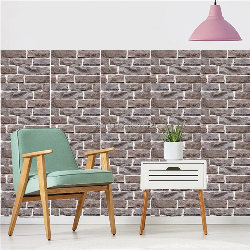 Фото 3D Self Adhesive Wall Sticker imitation Brick Stone Decoration Waterproof Home/Office decoration | Дом и сад