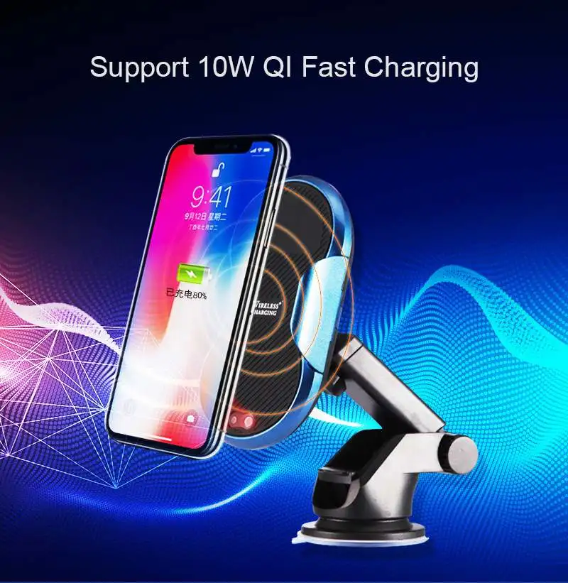 Bakeey 10W Qi Car Wireless Fast Charger For iPhone for Samsung Intelligent Infrared Sensor Automatic Lock Car Cell Phone Holder
Bakeey 10W Qi Car Wireless Fast Charger For iPhone for Samsung Intelligent Infrared Sensor Automatic Lock Car Cell Phone Holder