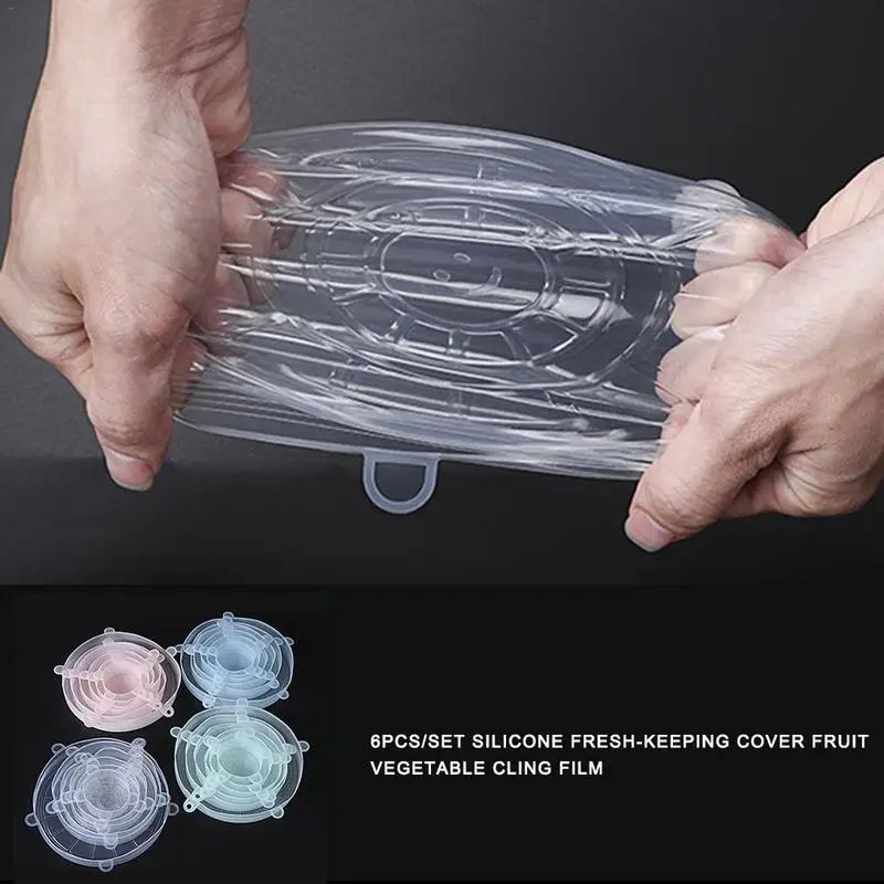 6pcs/set Food Fresh Keeping Silicone Lids Durable Reusable Food Save Cover Heat Resisting Fits All Sizes and Shapes of Container
6pcs/set Food Fresh Keeping Silicone Lids Durable Reusable Food Save Cover Heat Resisting Fits All Sizes and Shapes of Container