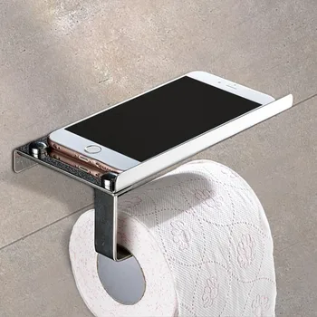 Bathroom Toilet Roll Paper Holder Wall Mount Stainless Steel Bathroom Wc Paper Phone Holder With Storage Shelf Rack
Bathroom Toilet Roll Paper Holder Wall Mount Stainless Steel Bathroom Wc Paper Phone Holder With Storage Shelf Rack