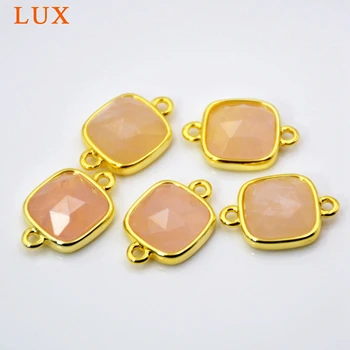 Natural white crystal quartz connector Faceted square Gem stone charms cute tiny jewelry shiny double bail pendant
Natural white crystal quartz connector Faceted square Gem stone charms cute tiny jewelry shiny double bail pendant