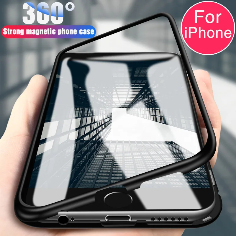 New Metal Magnetic Case for iPhone XS MAX X XR 8 Plus 7 10+Tempered Glass Back Magnet Cases Cover for iPhone 7 6 6S Plus Case
New Metal Magnetic Case for iPhone XS MAX X XR 8 Plus 7 10+Tempered Glass Back Magnet Cases Cover for iPhone 7 6 6S Plus Case