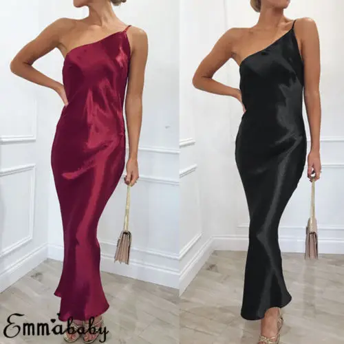 Sexy Women Ladies Dresses One Shoulder Party Long Evening Pencil Satin Solid Formal NEW Loose Long Dress 6-16
Sexy Women Ladies Dresses One Shoulder Party Long Evening Pencil Satin Solid Formal NEW Loose Long Dress 6-16