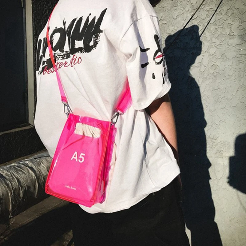 Summer Fashion Transparent Pvc Letter Messenger Bag Female Korean Version Of The Wild Personality Jelly Handbag
Summer Fashion Transparent Pvc Letter Messenger Bag Female Korean Version Of The Wild Personality Jelly Handbag