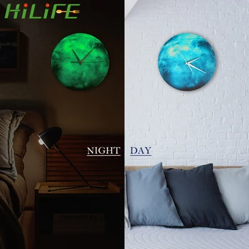 HILIFE For Living Room Cafe Restaurant Office Luminous Home Decoration Planet Earth Moon Wooden Wall Clock 30 cm Horloge
HILIFE For Living Room Cafe Restaurant Office Luminous Home Decoration Planet Earth Moon Wooden Wall Clock 30 cm Horloge