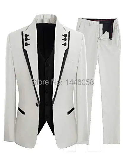 2019 Slim Fit Mens White Groom Suits 3 pieces Formal Dress Wedding Men Suit Set Men Wedding Suits Groomsmen Groom Tuxedos
2019 Slim Fit Mens White Groom Suits 3 pieces Formal Dress Wedding Men Suit Set Men Wedding Suits Groomsmen Groom Tuxedos
