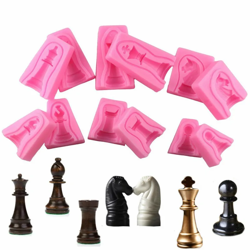 12pcs/set International Chess King Queen Knight Rook Pawn Bishop Double-Sided Fondant Cake Chocolate Molds Kitchen Baking Clay
12pcs/set International Chess King Queen Knight Rook Pawn Bishop Double-Sided Fondant Cake Chocolate Molds Kitchen Baking Clay