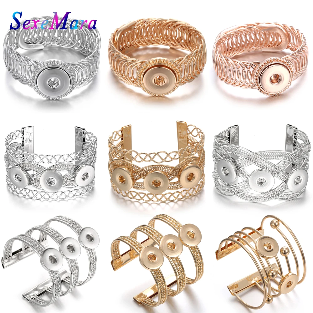 New Snap Jewelry Rhinestone Silver Metal Snap Bracelet Bangle Fit 18mm 20mm Snap Button Jewelry Bracelet for Women Men Bracelets
New Snap Jewelry Rhinestone Silver Metal Snap Bracelet Bangle Fit 18mm 20mm Snap Button Jewelry Bracelet for Women Men Bracelets