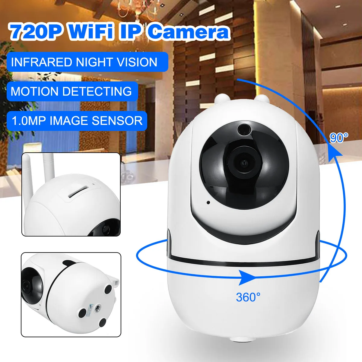 Cloud Wireless IP Camera Intelligent Auto Tracking Of Human Home Security Surveillance CCTV Network Mini Wifi Cam 
Cloud Wireless IP Camera Intelligent Auto Tracking Of Human Home Security Surveillance CCTV Network Mini Wifi Cam