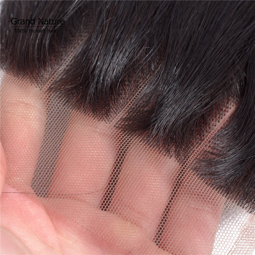 Grand Natural индийские объемные волнистые пучки с закрытием 3 пучка 100% волос Remy|3/4 на