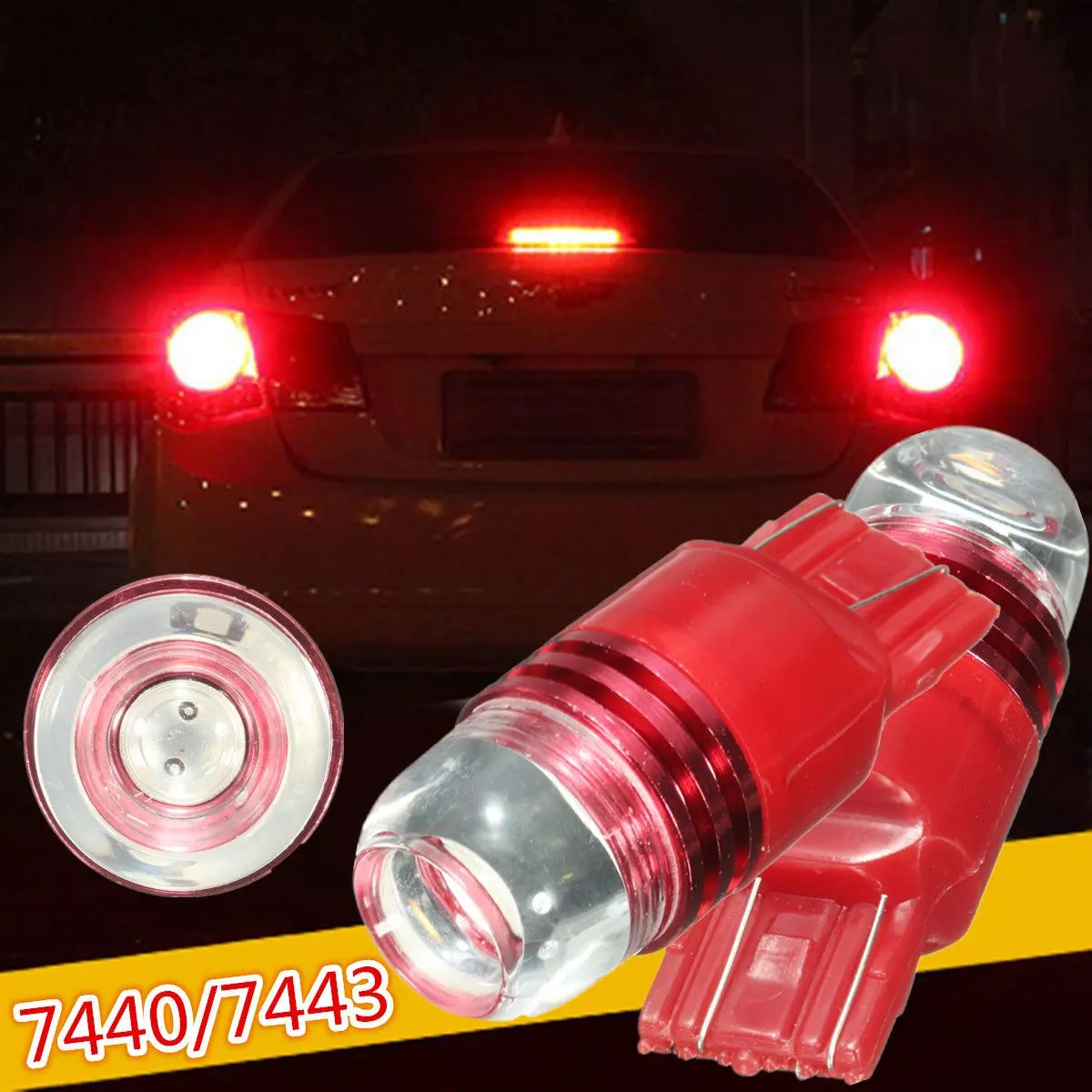 New 1 Pair Car 12V 7440 7443 Red Tail Rear Strobe Flashing Brake Stop Light Bulb Lamp
New 1 Pair Car 12V 7440 7443 Red Tail Rear Strobe Flashing Brake Stop Light Bulb Lamp