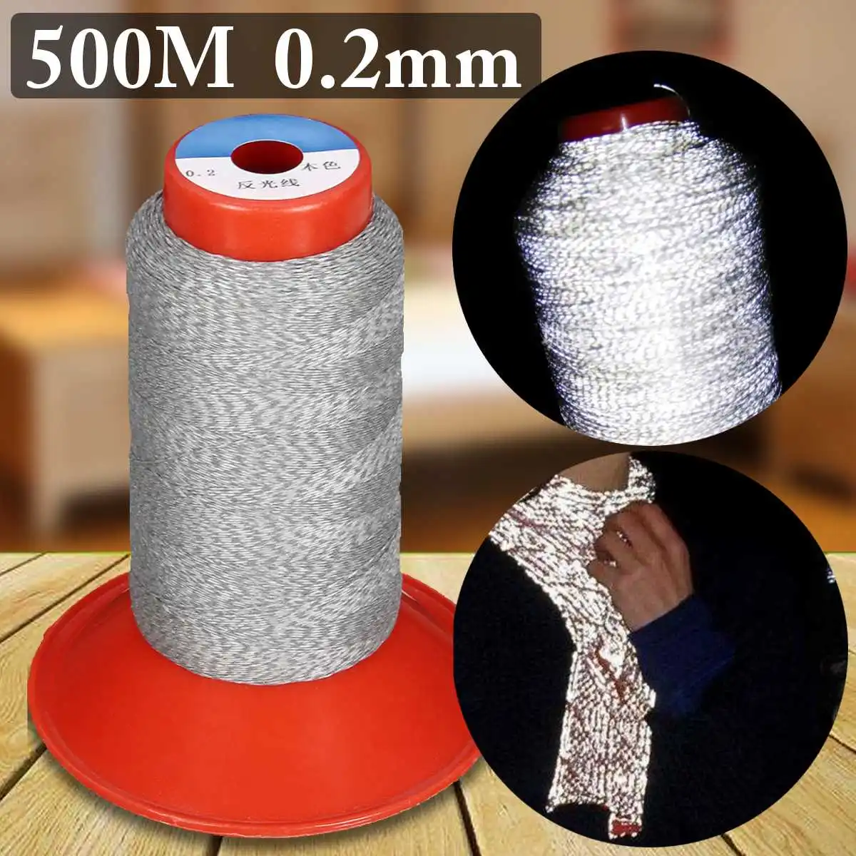 500m 0.2mm Sewing Thread Polyester Night Reflective Sewing Machine Thread Silver-grey Durable For Safety Cap Clothing
500m 0.2mm Sewing Thread Polyester Night Reflective Sewing Machine Thread Silver-grey Durable For Safety Cap Clothing