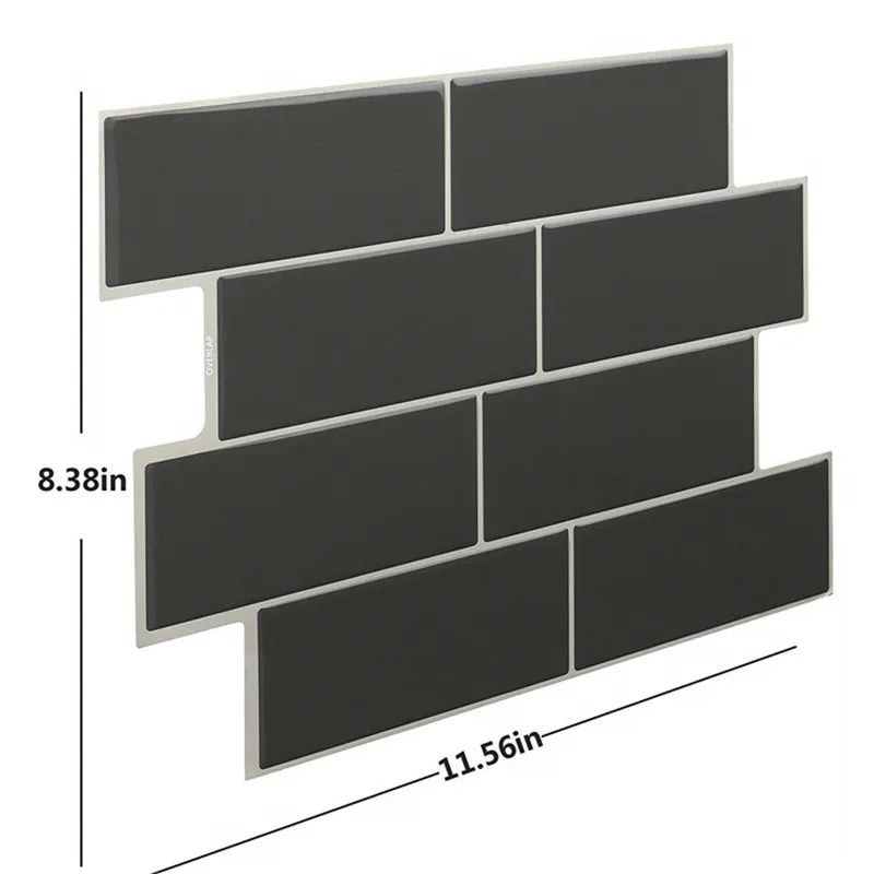 Vividtiles Grey brick Vinyl Tile Peel and stick Self Adhesive Wall decal Sticker DIY Kitchen Bathroom Decor Wallpaper- 1 Sheet
Vividtiles Grey brick Vinyl Tile Peel and stick Self Adhesive Wall decal Sticker DIY Kitchen Bathroom Decor Wallpaper- 1 Sheet