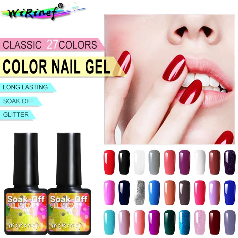 WiRinef Colors Nail Gel Polish Nails Art Gel Varnish Soak Off UV LED Semi-Permanent Colorful Nail Lacquer Glue
WiRinef Colors Nail Gel Polish Nails Art Gel Varnish Soak Off UV LED Semi-Permanent Colorful Nail Lacquer Glue