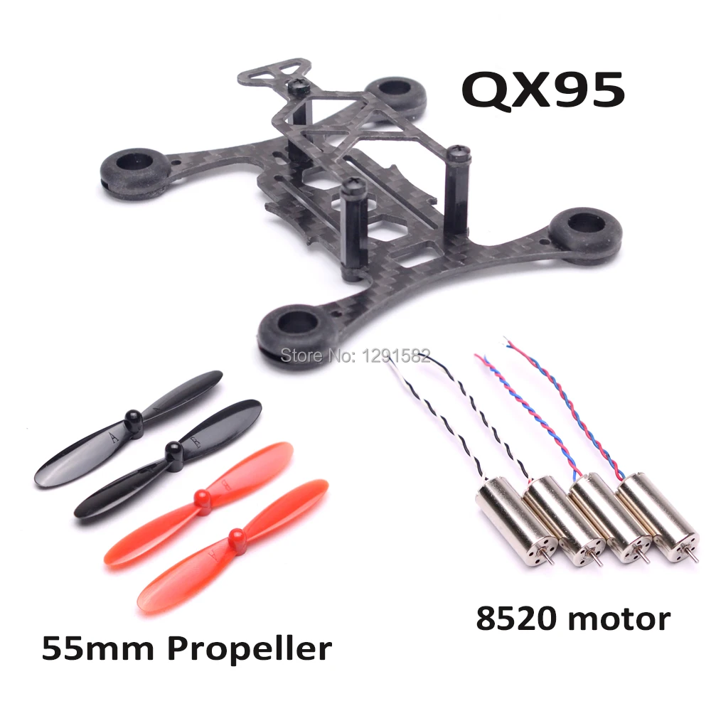 Micro QX95 95mm frame Mini FPV RC carbon fiber Quadcopter Frame + 4pcs 8520 Coreless Motor + 55mm red propeller
Micro QX95 95mm frame Mini FPV RC carbon fiber Quadcopter Frame + 4pcs 8520 Coreless Motor + 55mm red propeller