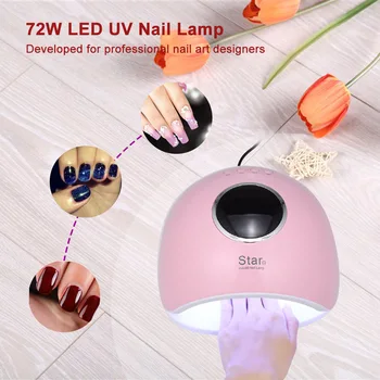 72W LED UV Nail Gel Dryer Nail Art Lamp Fingernail Toenail Gel Curing Machine Nail Art Painting Manicure Tool US/EU Plug
72W LED UV Nail Gel Dryer Nail Art Lamp Fingernail Toenail Gel Curing Machine Nail Art Painting Manicure Tool US/EU Plug