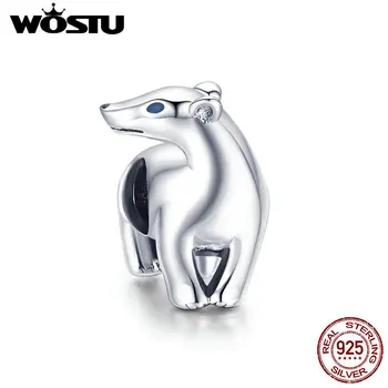 WOSTU 100% 925 Sterling Silver Polar Bear Beads Animal Charm Fit Original Bracelet Pendant Silver 925 DIY Jewelry Making CTC058
WOSTU 100% 925 Sterling Silver Polar Bear Beads Animal Charm Fit Original Bracelet Pendant Silver 925 DIY Jewelry Making CTC058