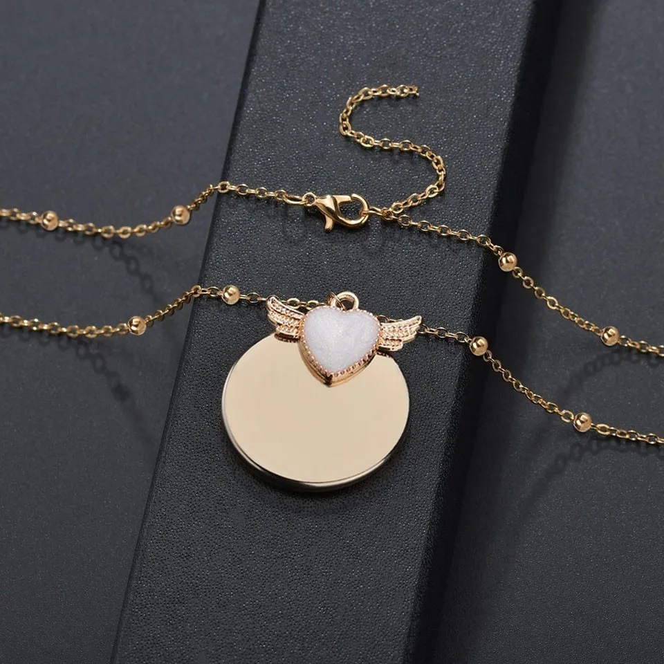 Latest Sweet Winged Heart Pendants&Necklaces Women Romantic Handmade Necklaces Chain Great Wedding Handmade Necklaces
Latest Sweet Winged Heart Pendants&Necklaces Women Romantic Handmade Necklaces Chain Great Wedding Handmade Necklaces