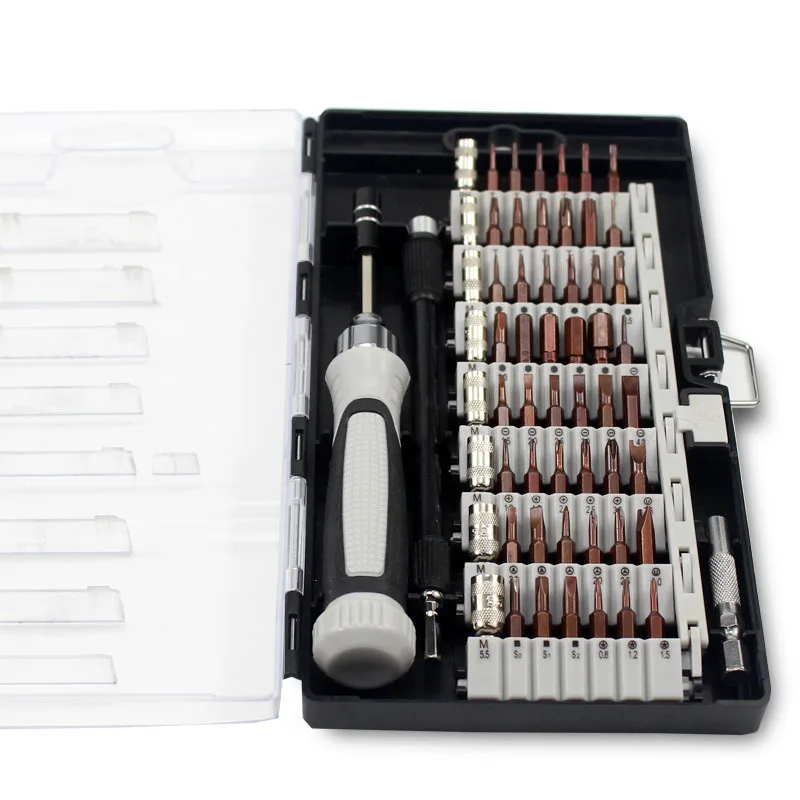 Upgraded Version 6100B Precisions Screwdriver Set 56 Mini Multi Bits Cell Phone Professional Electronics Repair Tool Kit
Upgraded Version 6100B Precisions Screwdriver Set 56 Mini Multi Bits Cell Phone Professional Electronics Repair Tool Kit