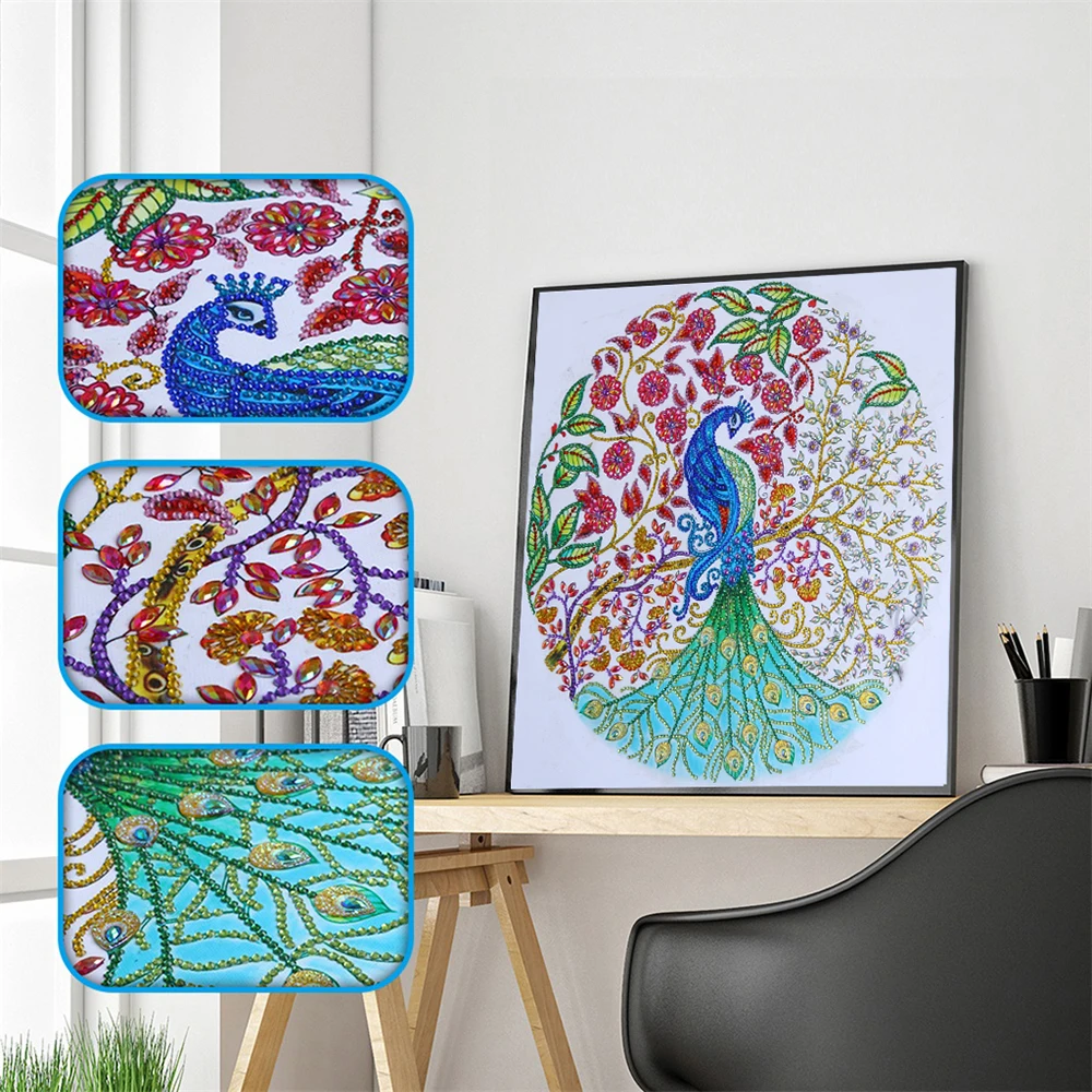5D DIY Diamond Painting Special Shaped Peacock Handicraft Needlework Picture of Rhinestones Diamond Embroidery Home Decor
5D DIY Diamond Painting Special Shaped Peacock Handicraft Needlework Picture of Rhinestones Diamond Embroidery Home Decor