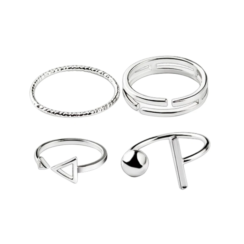 4PCS Handicraft Rings Silver Alloy Fashionable Simple Design Joint Rings for Ladies Women Girls
4PCS Handicraft Rings Silver Alloy Fashionable Simple Design Joint Rings for Ladies Women Girls