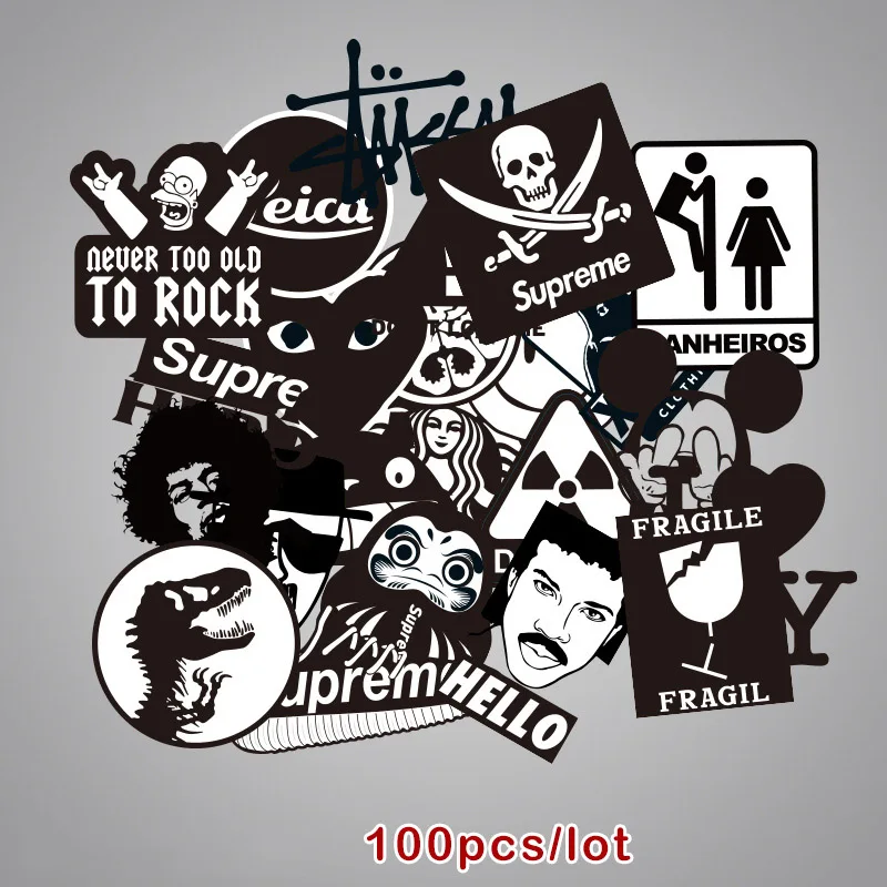 100Pcs Vintage Skull Sticker Creative White Black Not Repeat Sticker For Car Styling Bike Motorcycle Phone Laptop Travel Luggage
100Pcs Vintage Skull Sticker Creative White Black Not Repeat Sticker For Car Styling Bike Motorcycle Phone Laptop Travel Luggage