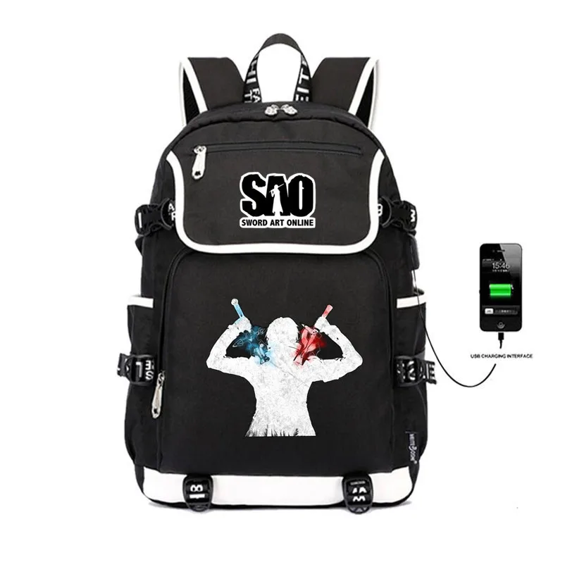 anime Sword Art Online backpack teenagers USB Charge students School book bag women men travel Shoulder Laptop Bags
anime Sword Art Online backpack teenagers USB Charge students School book bag women men travel Shoulder Laptop Bags