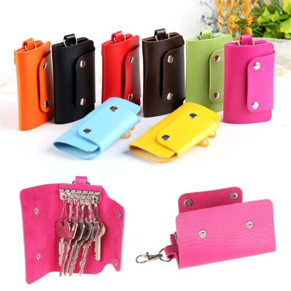 Portable Unisex PU Leather Housekeeper Key Holders 2019 Multicolor Key Organizer Key Wallet Case Bag Keychain Pouch Porta llaves
Portable Unisex PU Leather Housekeeper Key Holders 2019 Multicolor Key Organizer Key Wallet Case Bag Keychain Pouch Porta llaves