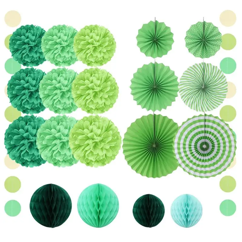 20PCS Hanging Paper Decor Assorted Round Green Party Festival Wedding Tissue Paper Garland Pompoms Flowers Honeycomb Balls
20PCS Hanging Paper Decor Assorted Round Green Party Festival Wedding Tissue Paper Garland Pompoms Flowers Honeycomb Balls