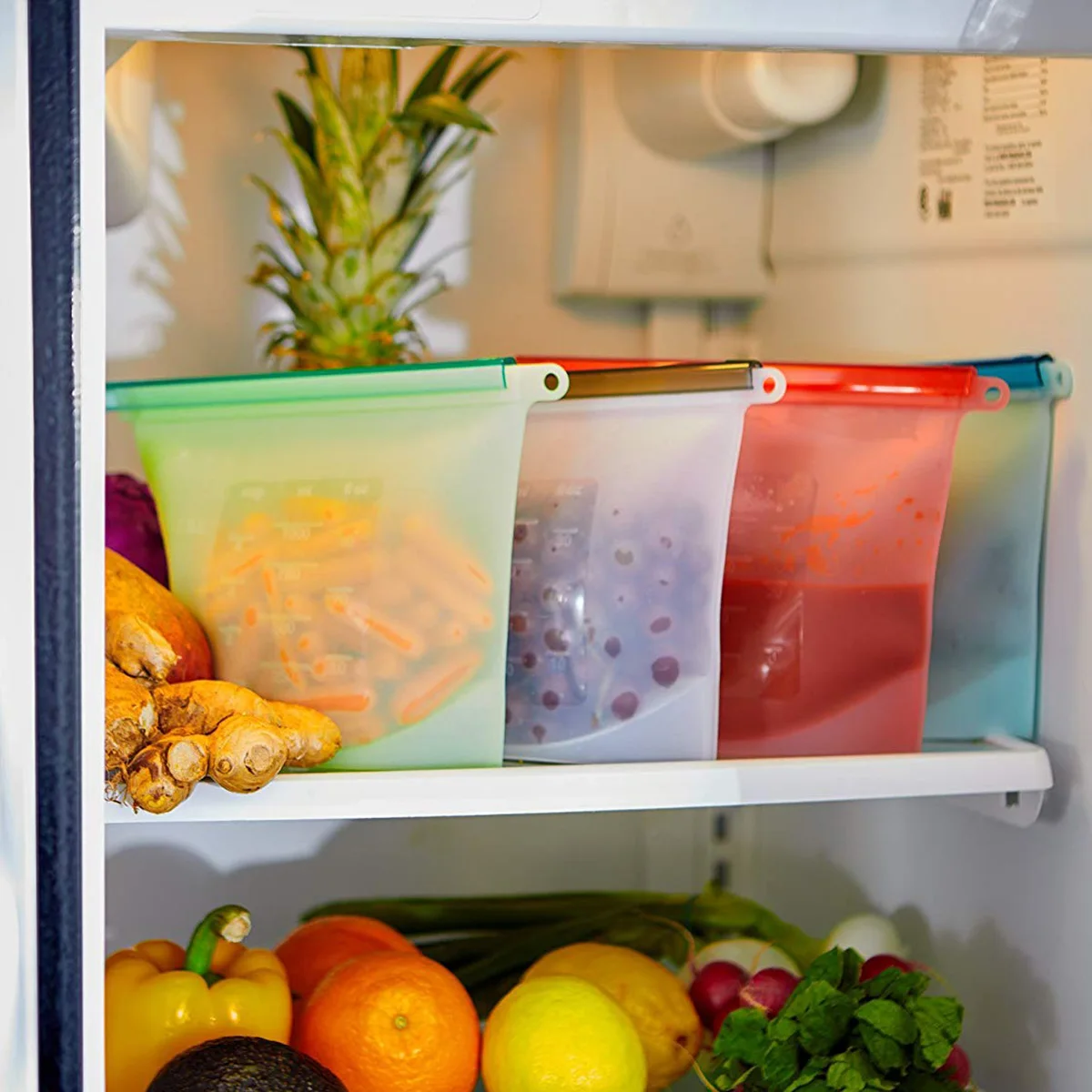 4PCS Reusable Silicone Food Bag Storage Bags Fridge Food Storage Containers Refrigerator Bag for Leakproof Freezer Preservation
4PCS Reusable Silicone Food Bag Storage Bags Fridge Food Storage Containers Refrigerator Bag for Leakproof Freezer Preservation