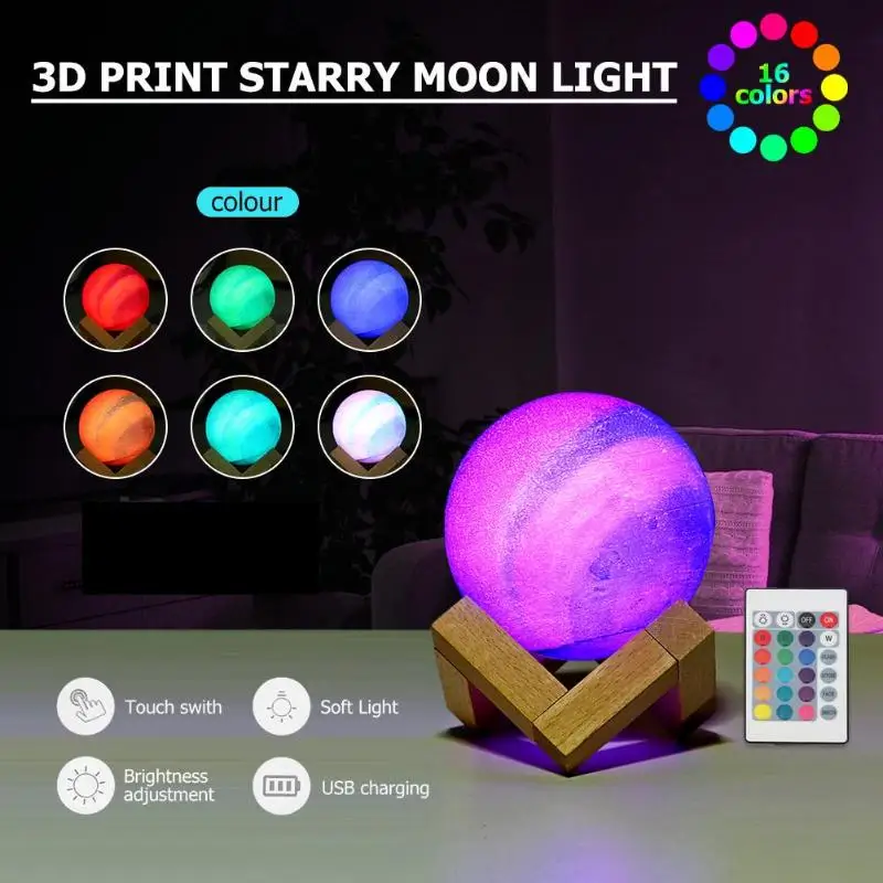 16 Colors 3D Print Star Moon Lamp Colorful Change Touch Home Decor Creative Gift Led Night Light Rainbow Lamp Dropshipping
16 Colors 3D Print Star Moon Lamp Colorful Change Touch Home Decor Creative Gift Led Night Light Rainbow Lamp Dropshipping