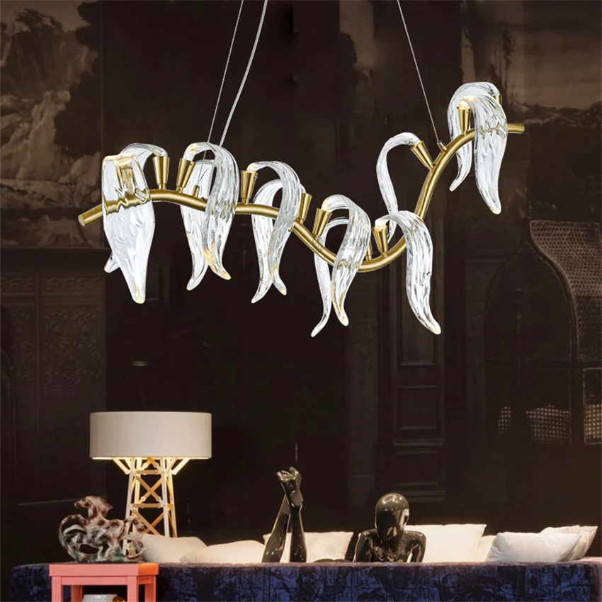 Custom Restaurant Crystal LED Chandelier Lighting Living Room LED Pendant Lamps Lights Hanging Lamps Kitchen Fixtures Luminaria
Custom Restaurant Crystal LED Chandelier Lighting Living Room LED Pendant Lamps Lights Hanging Lamps Kitchen Fixtures Luminaria