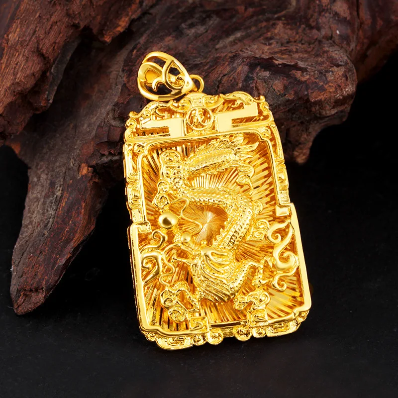 Vietnam Sand Gold Jewelry Fashion Concise No Fade Big Dragon Charms Necklace for Men
Vietnam Sand Gold Jewelry Fashion Concise No Fade Big Dragon Charms Necklace for Men