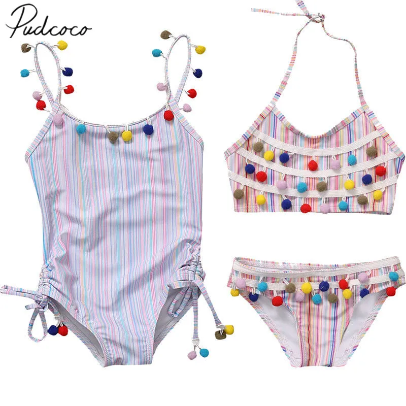 2019 Brand New Cute Kids Baby Girls Swimming Bikini Colorful Tassel Ball Striped Tankini Floral Swimwear Beach Swimsuit Clothes 
2019 Brand New Cute Kids Baby Girls Swimming Bikini Colorful Tassel Ball Striped Tankini Floral Swimwear Beach Swimsuit Clothes