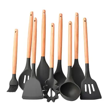 9 PCS Silicone Cooking Utensils Kitchen Utensils Set Wooden Handle Cooking Tools Silicone Kitchenware Set
9 PCS Silicone Cooking Utensils Kitchen Utensils Set Wooden Handle Cooking Tools Silicone Kitchenware Set