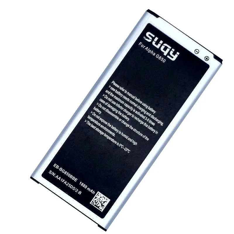1880mAh EB-BG850BBE Phone Battery for Samsung Galaxy Alpha SM-G850F G8508S G8509V Rechargeable bateria Batteries Accumulator
1880mAh EB-BG850BBE Phone Battery for Samsung Galaxy Alpha SM-G850F G8508S G8509V Rechargeable bateria Batteries Accumulator