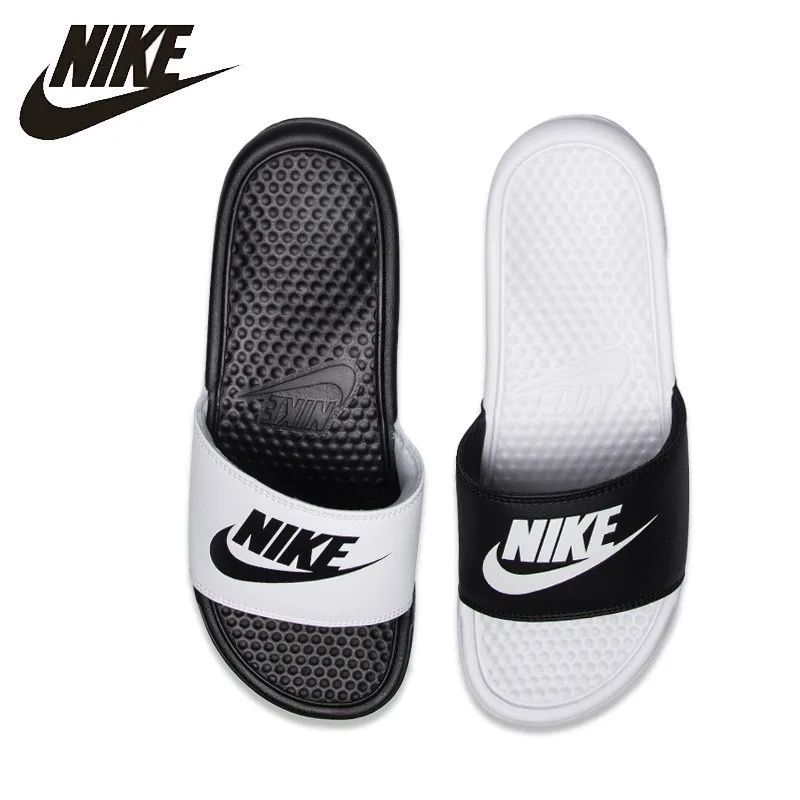 

Nike BENASSI JDI Original New Fashion Black And White Sports Slippers Anti-slip Sandals #818736-011