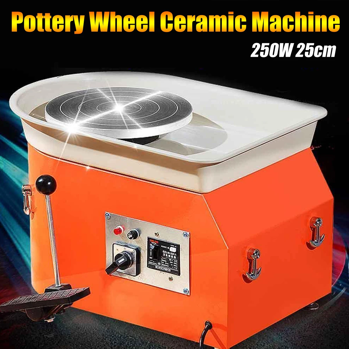 220V 250W Pottery Wheel Ceramic Clay Machine Foot Pedal Ceramic Clay Art Mould For Ceramics Work 
220V 250W Pottery Wheel Ceramic Clay Machine Foot Pedal Ceramic Clay Art Mould For Ceramics Work