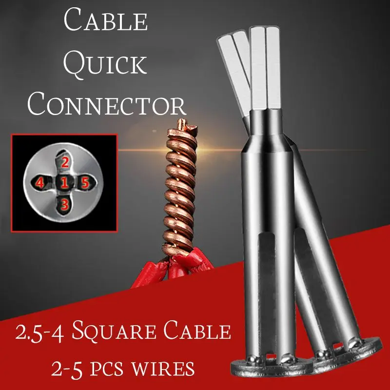 Practical Universal 2.5/4 SquareWire Twisting Tool Electrical Cable Quick Connector Twisting Wire Stripping Stripper Twister
Practical Universal 2.5/4 SquareWire Twisting Tool Electrical Cable Quick Connector Twisting Wire Stripping Stripper Twister