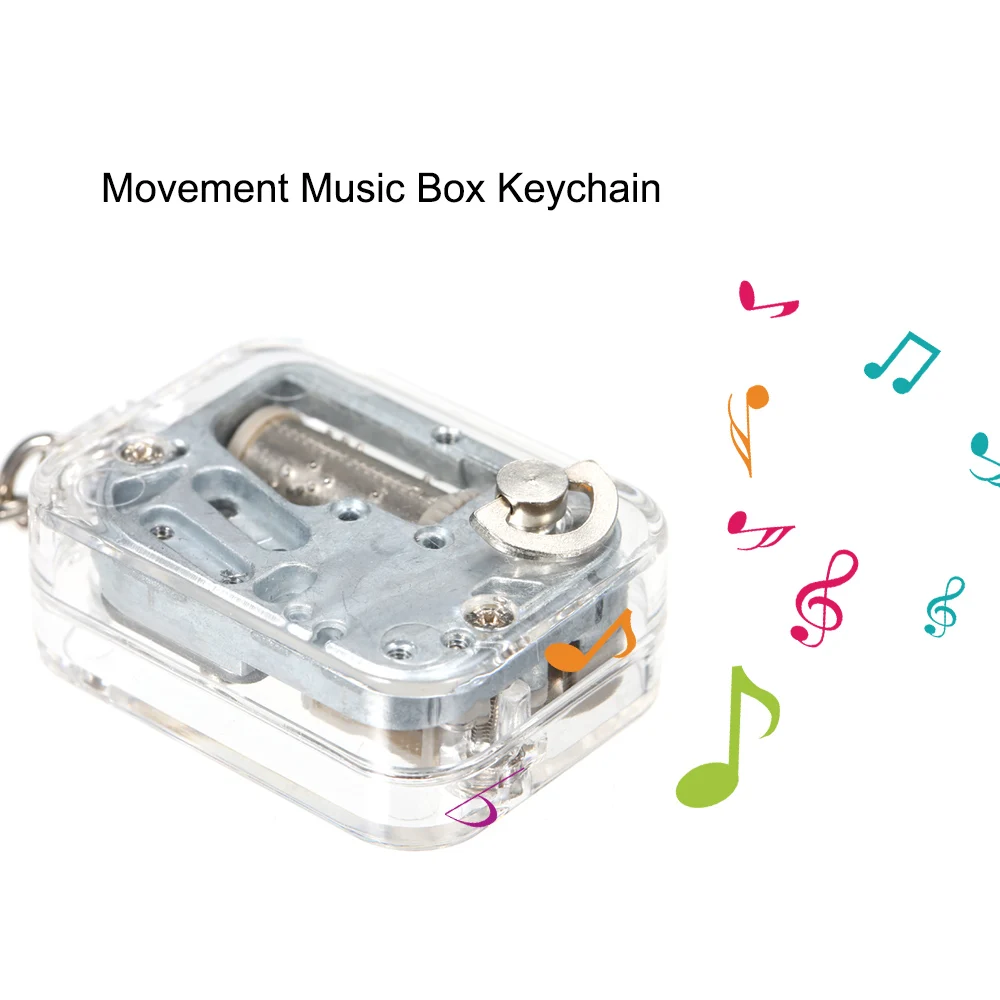 NEW Transparent Clear Music Box Keychain Key Ring Pendants Musical Melody Castle in The Sky Unique toys for Kids Children Adults
NEW Transparent Clear Music Box Keychain Key Ring Pendants Musical Melody Castle in The Sky Unique toys for Kids Children Adults