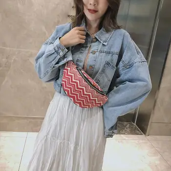 Women Fanny Pack Weave Stripe Summer Beach Shoulder Belt Bag Phone Pouch Fashion Waist Bag
Women Fanny Pack Weave Stripe Summer Beach Shoulder Belt Bag Phone Pouch Fashion Waist Bag