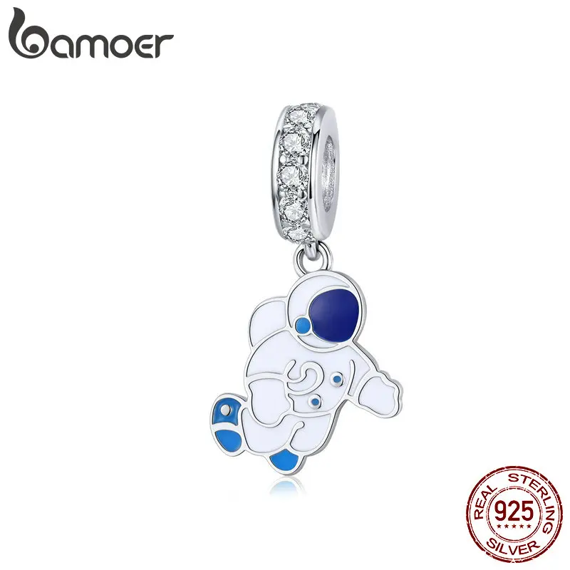 BAMOER Design 925 Sterling Silver White Enamel Pendant Space Universe Astronaut Charm Compatible Brand Charm Bracelets SCC1147
BAMOER Design 925 Sterling Silver White Enamel Pendant Space Universe Astronaut Charm Compatible Brand Charm Bracelets SCC1147