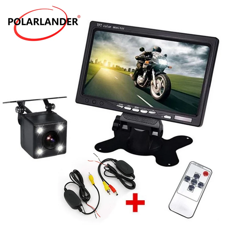 wireless 7 Inch TFT LCD display Car Rear View Monitor with 4 led rearview Backup camera receiver transmitter kit
wireless 7 Inch TFT LCD display Car Rear View Monitor with 4 led rearview Backup camera receiver transmitter kit