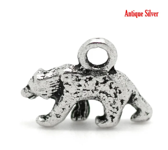 Подвески-талисманы DoreenBeads из 50 серебряных медведей 16x12 мм (B15241) иу | Украшения и